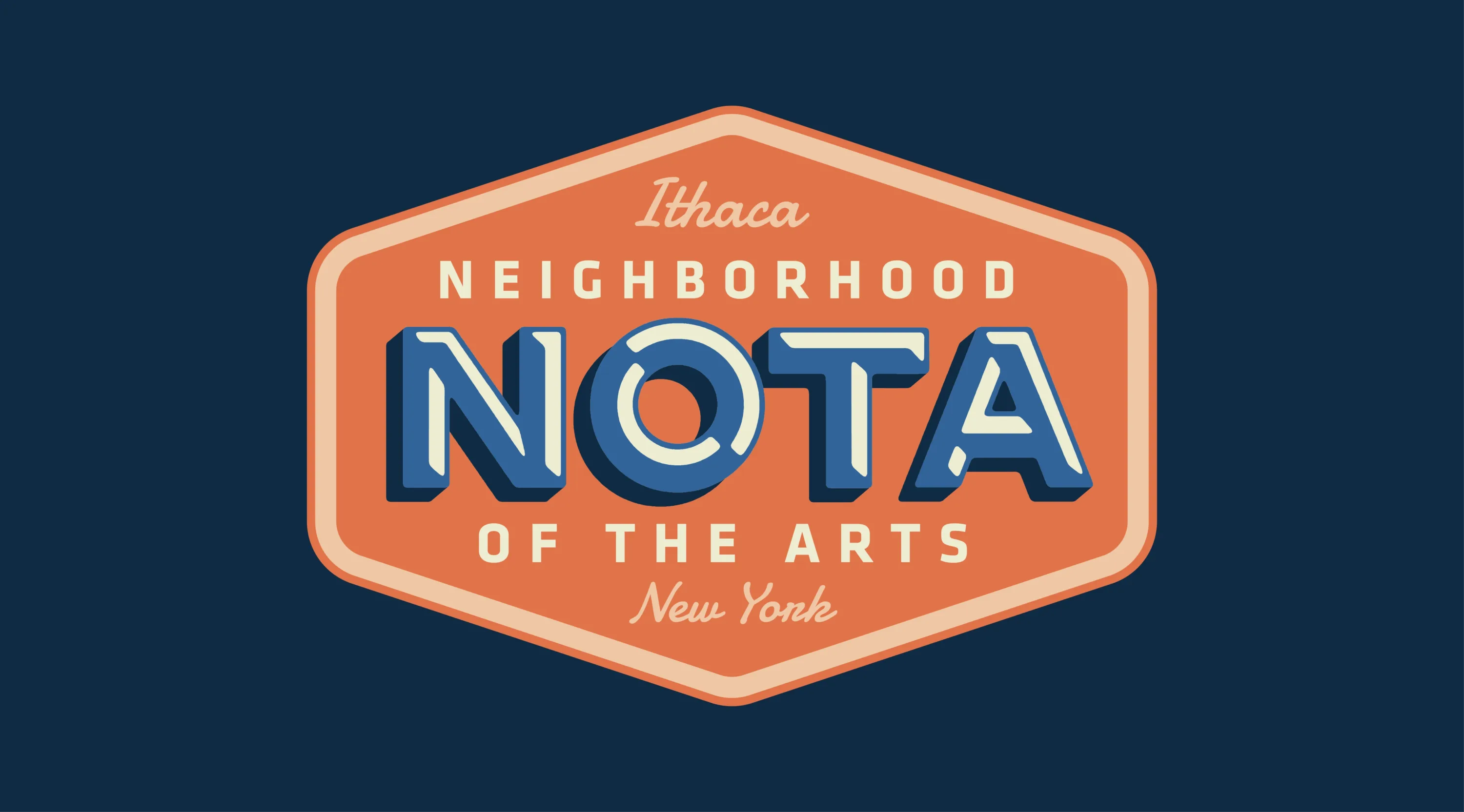 The encompassing badge lockup for the Neighborhood of the Arts