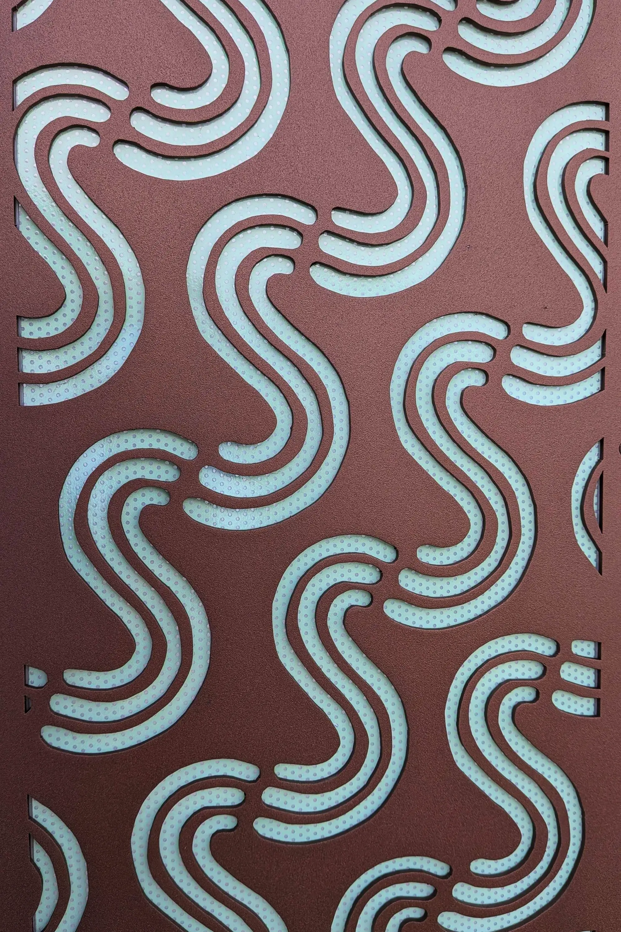 A detail shot of the pattern on the Spindale monument
