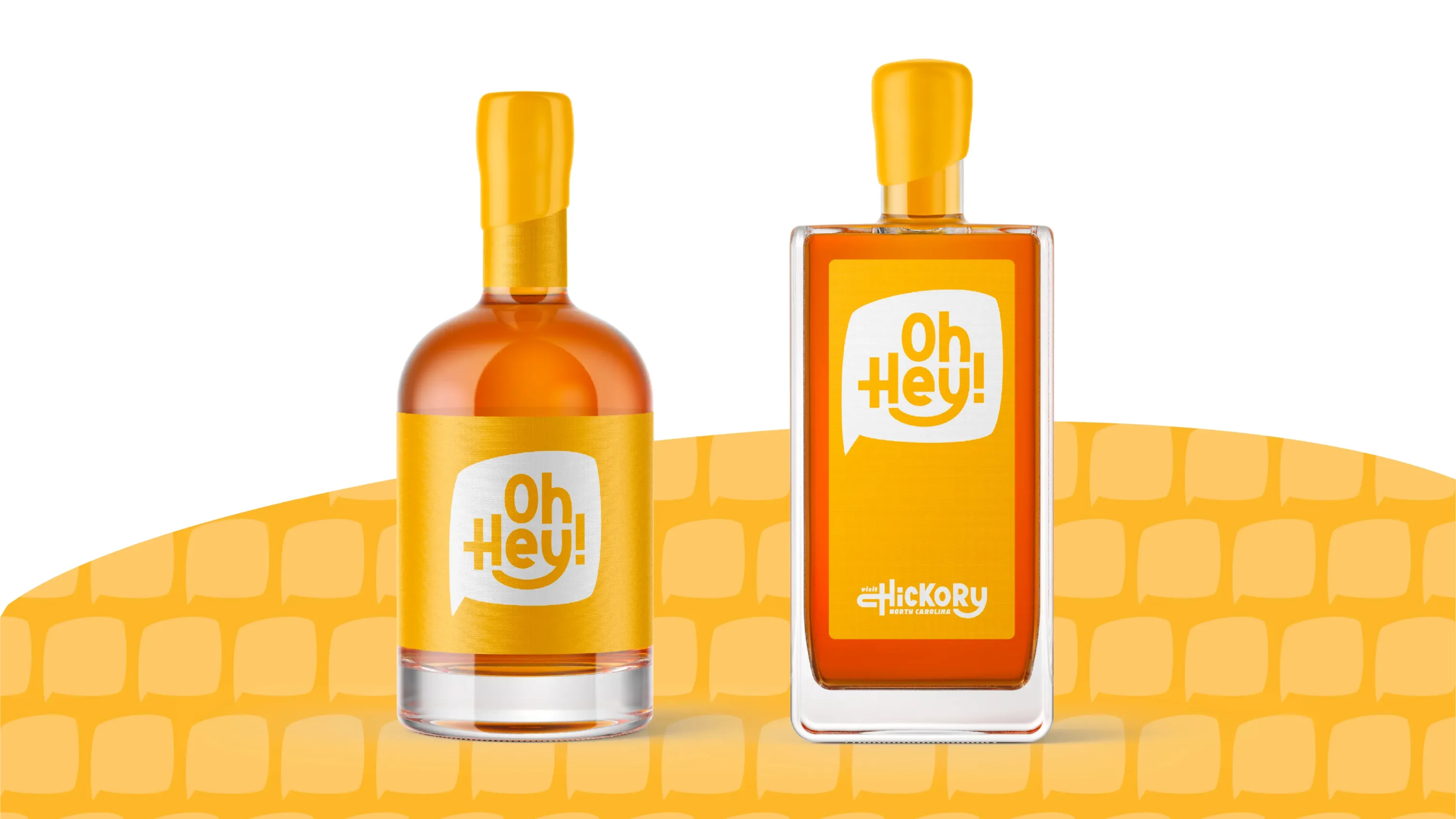 Mockups of branded whiskey