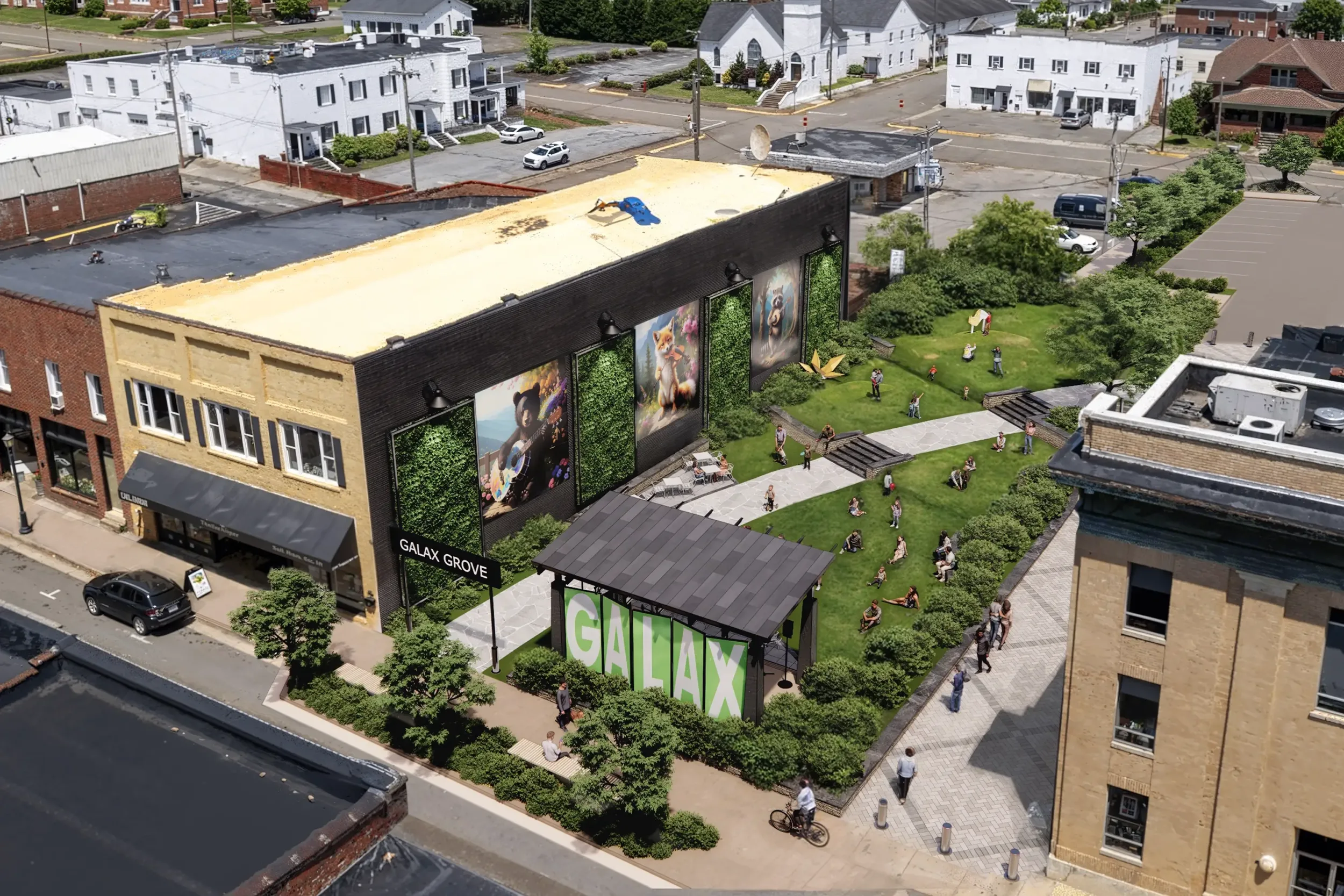 A render of Grayson St. in Galax