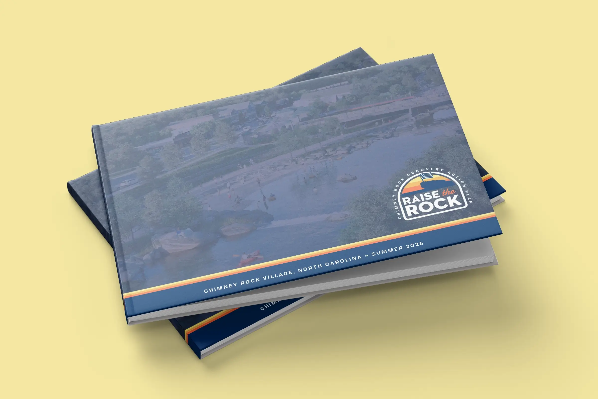 A mockup of the cover for the Raise the Rock Action Plan booklet