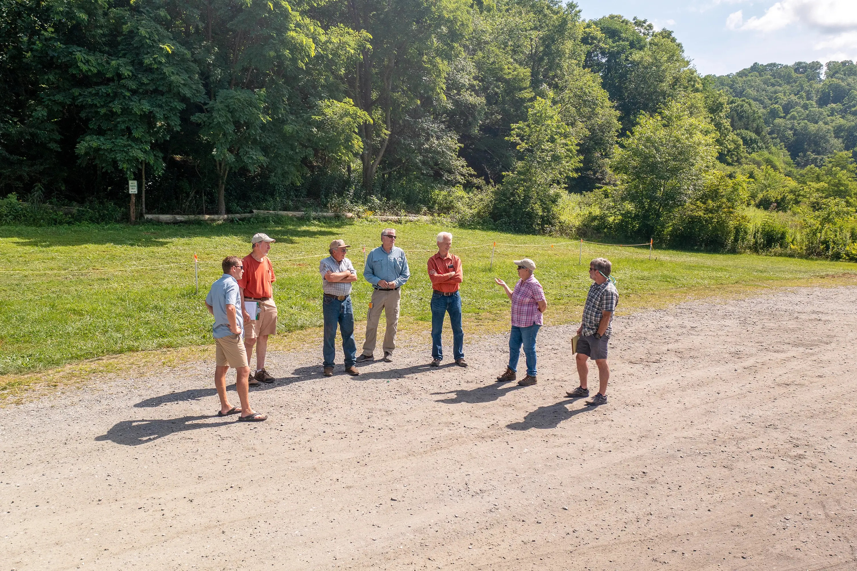 A site discovery group gathered at Green Cove
