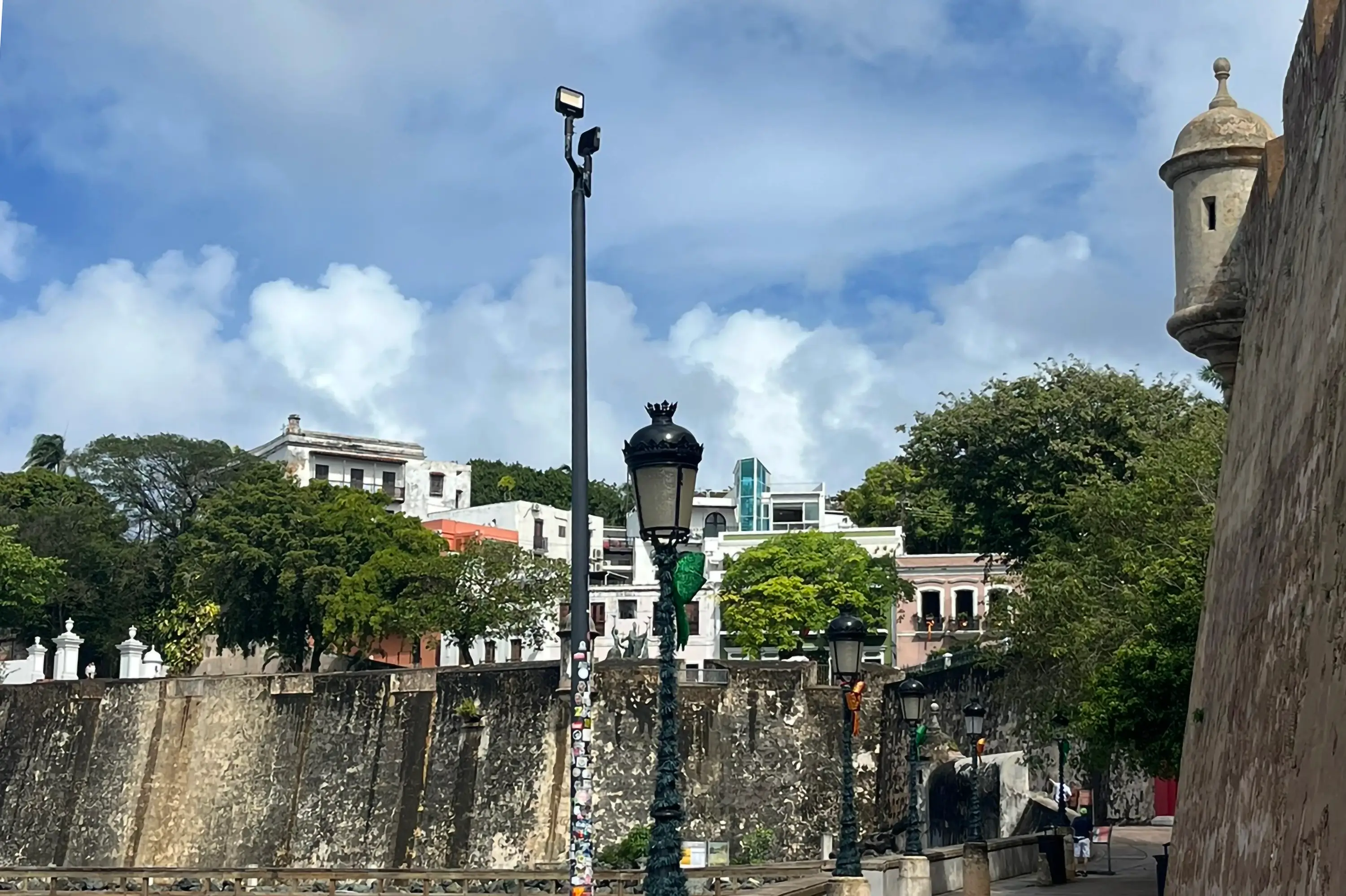 A view inland from a marina in Puerto Rico
