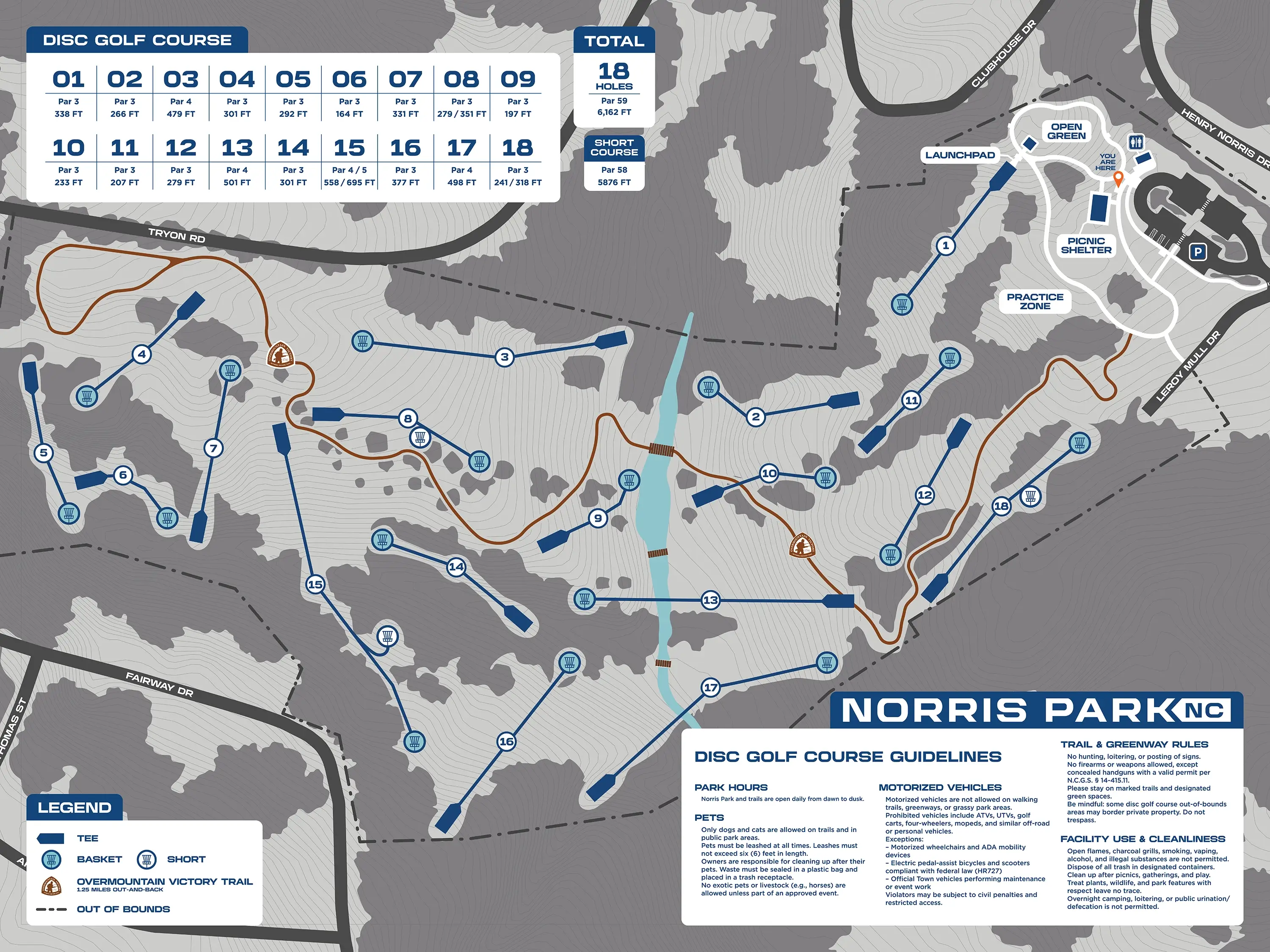 The interpretive map for the Norris Park kiosk