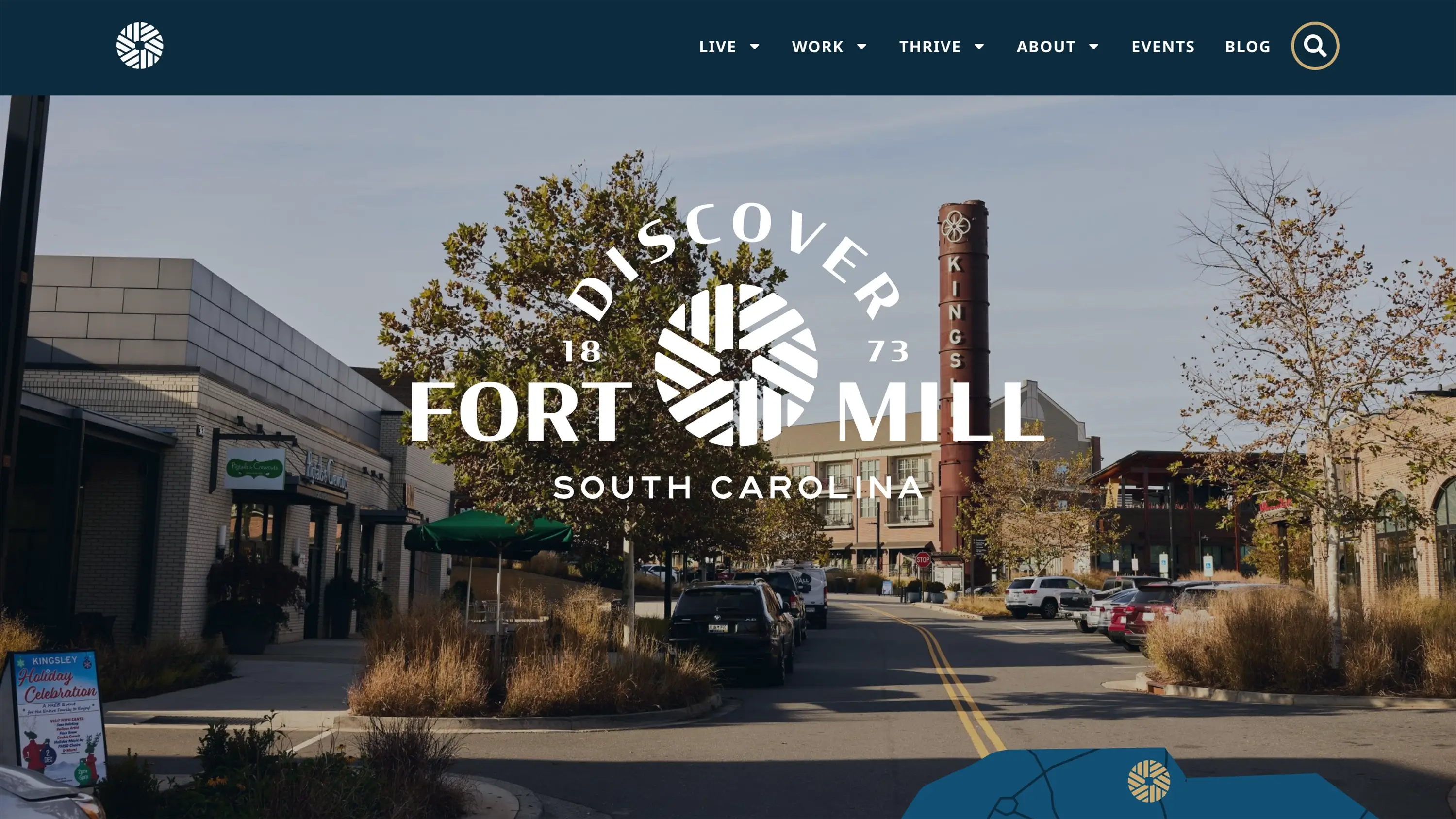 The hero of the Home page on Fort Mill EDC's website
