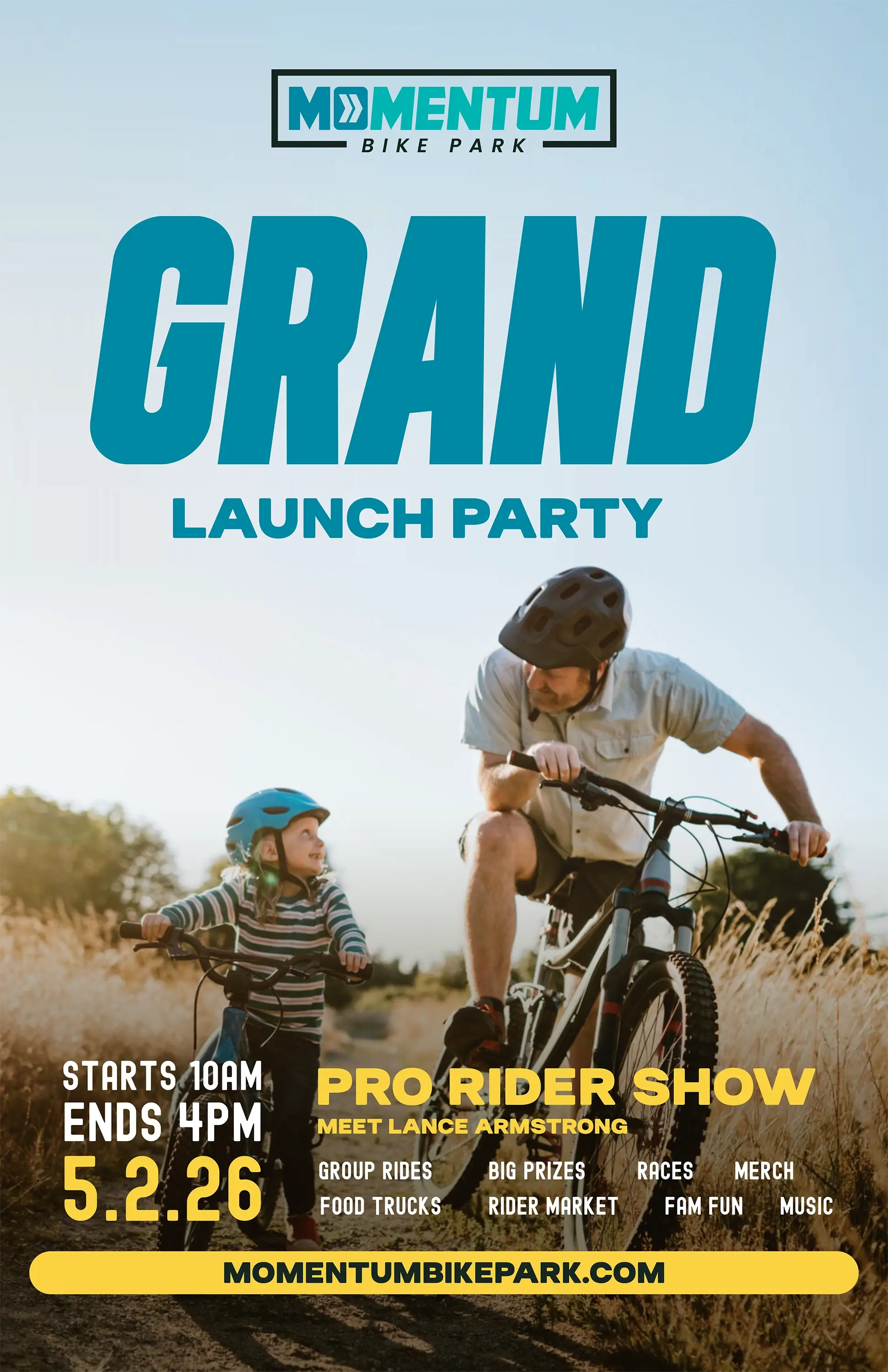 A vertical ad for MOmentum Bike Park