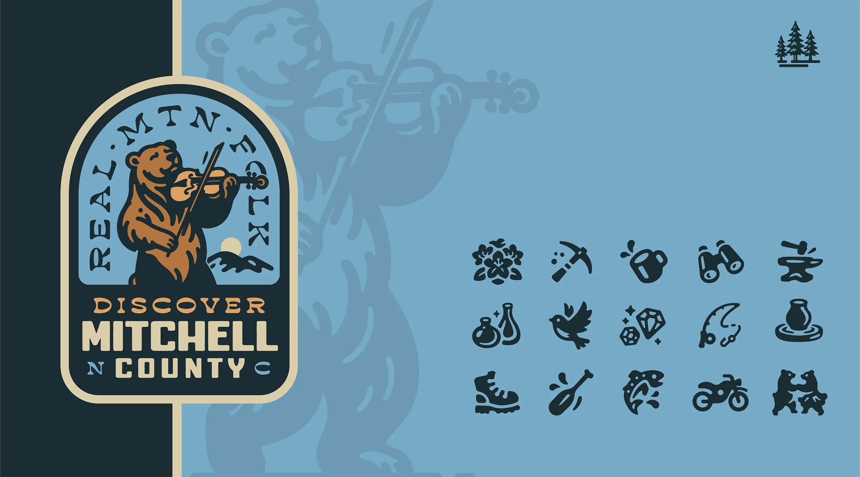 The collection of Discover Mitchell County icons