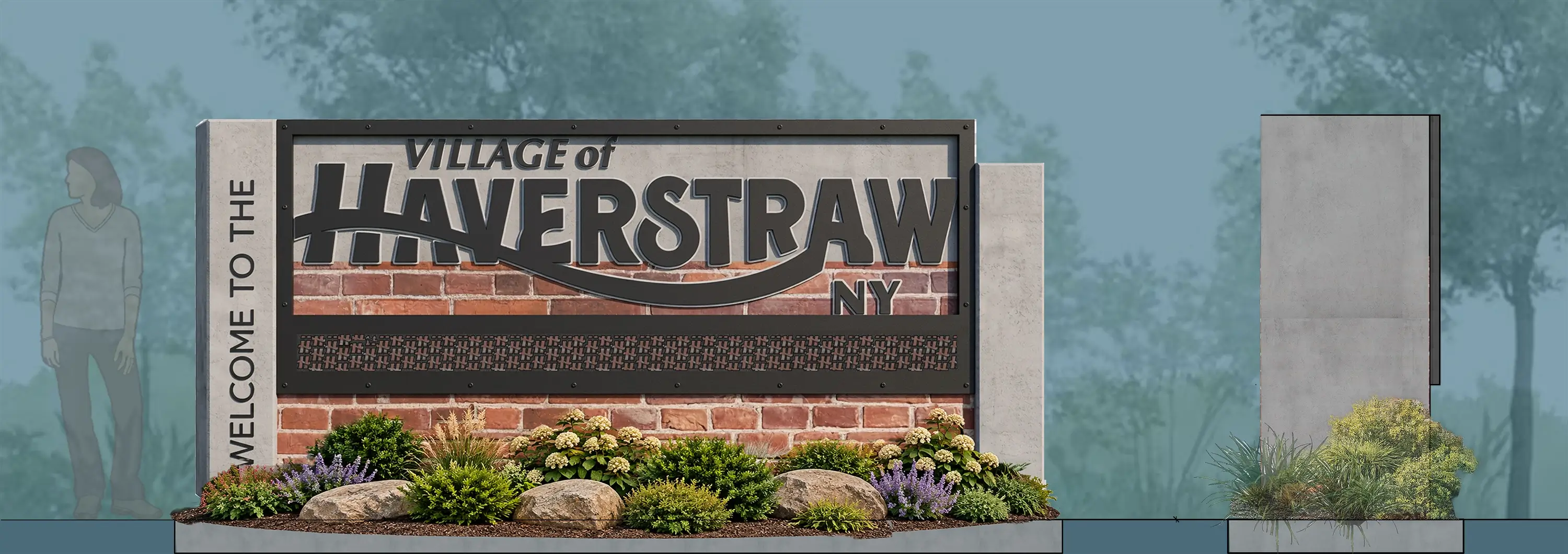 A render of the Haverstraw gateway sign