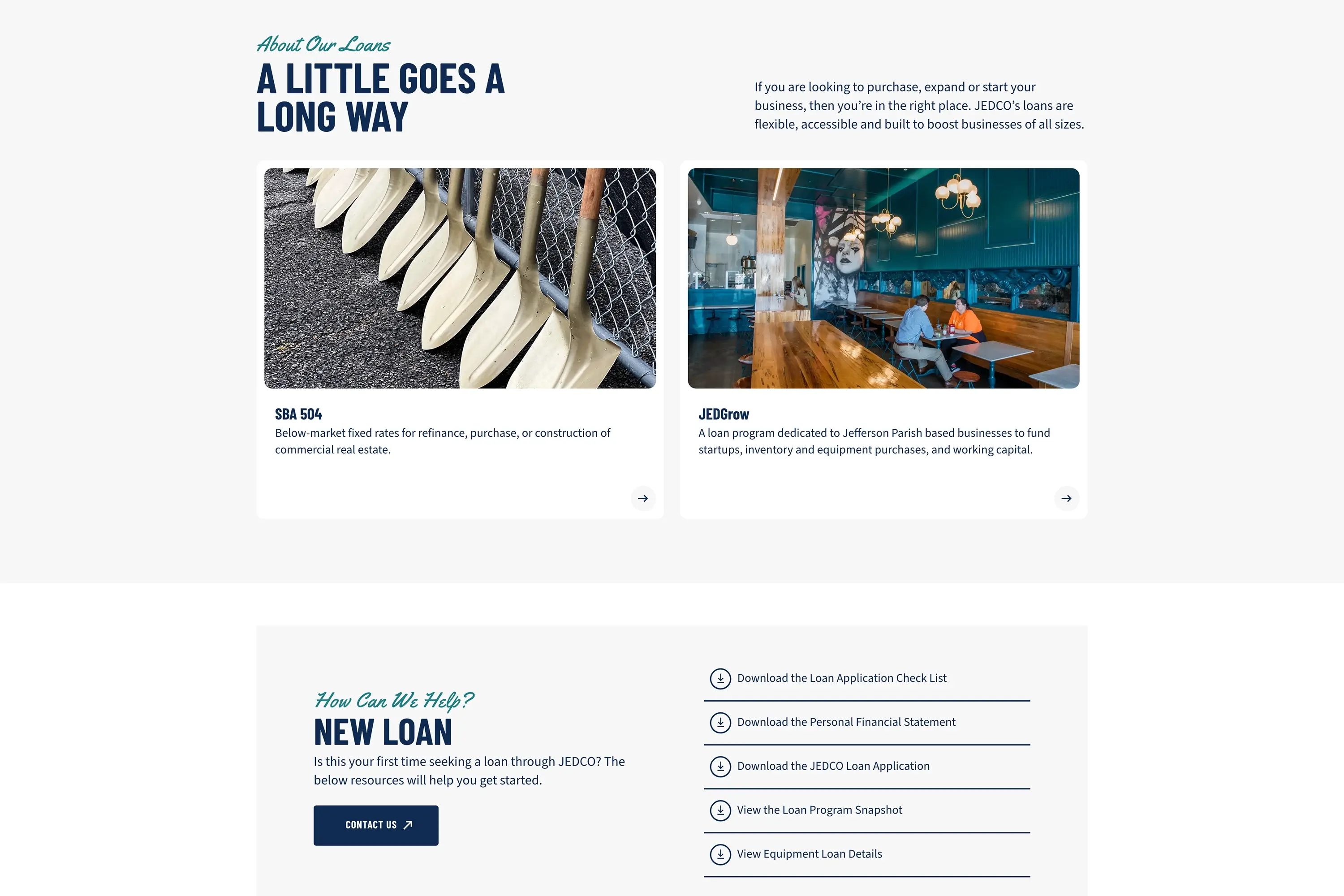 The loan programs offered by JEDCO