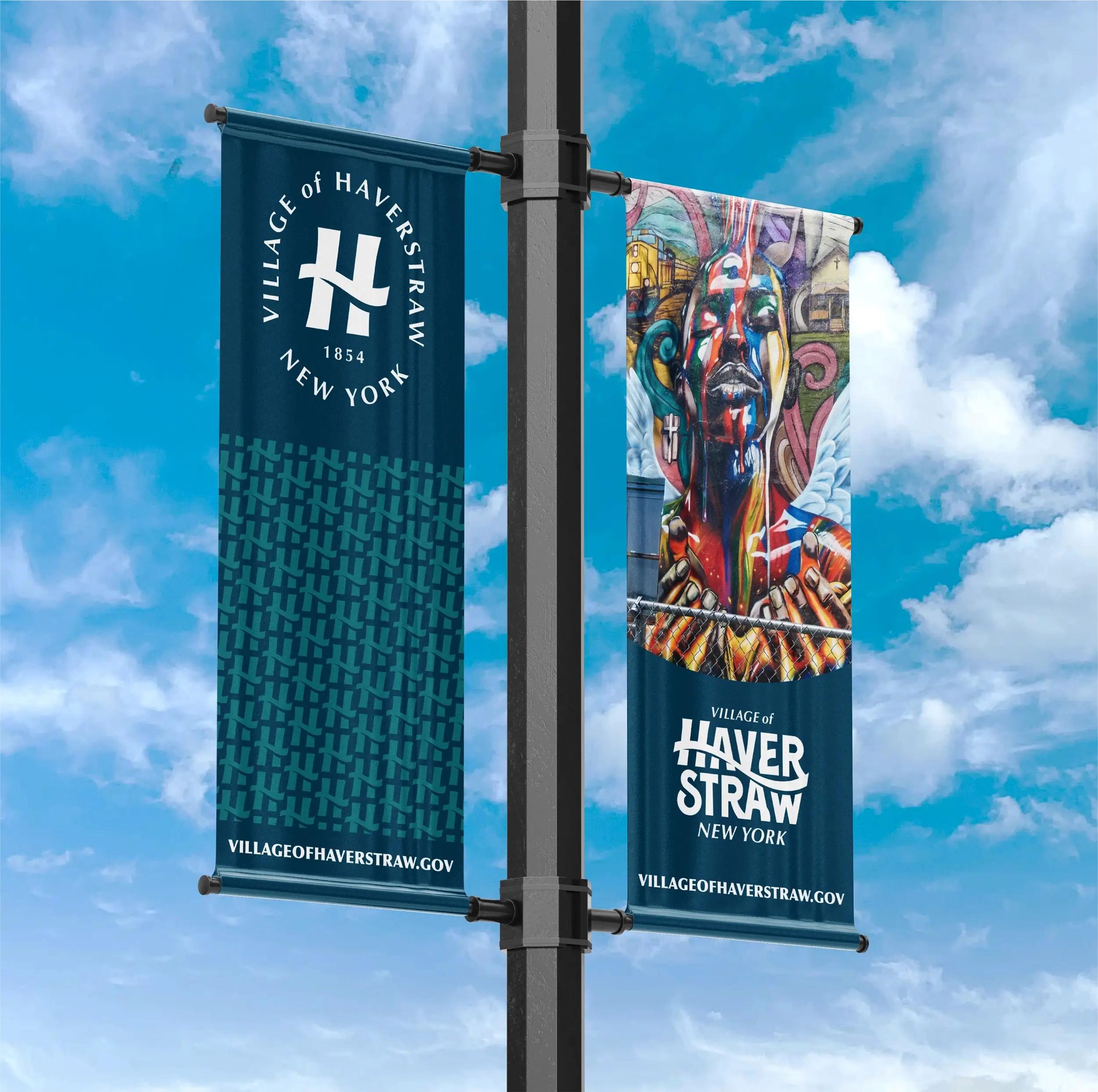 Branded Haverstraw street banners