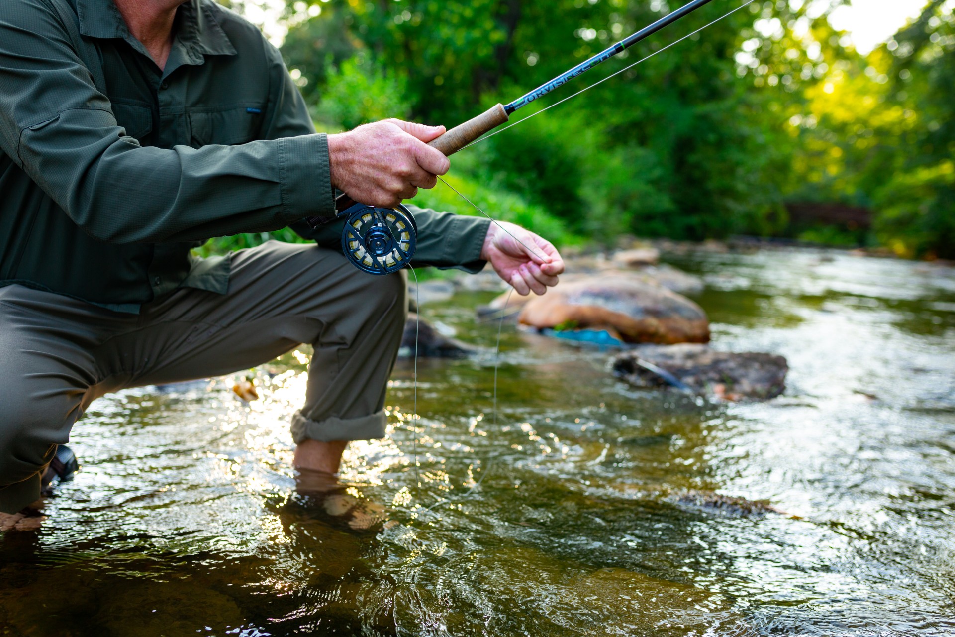 Man fishing.