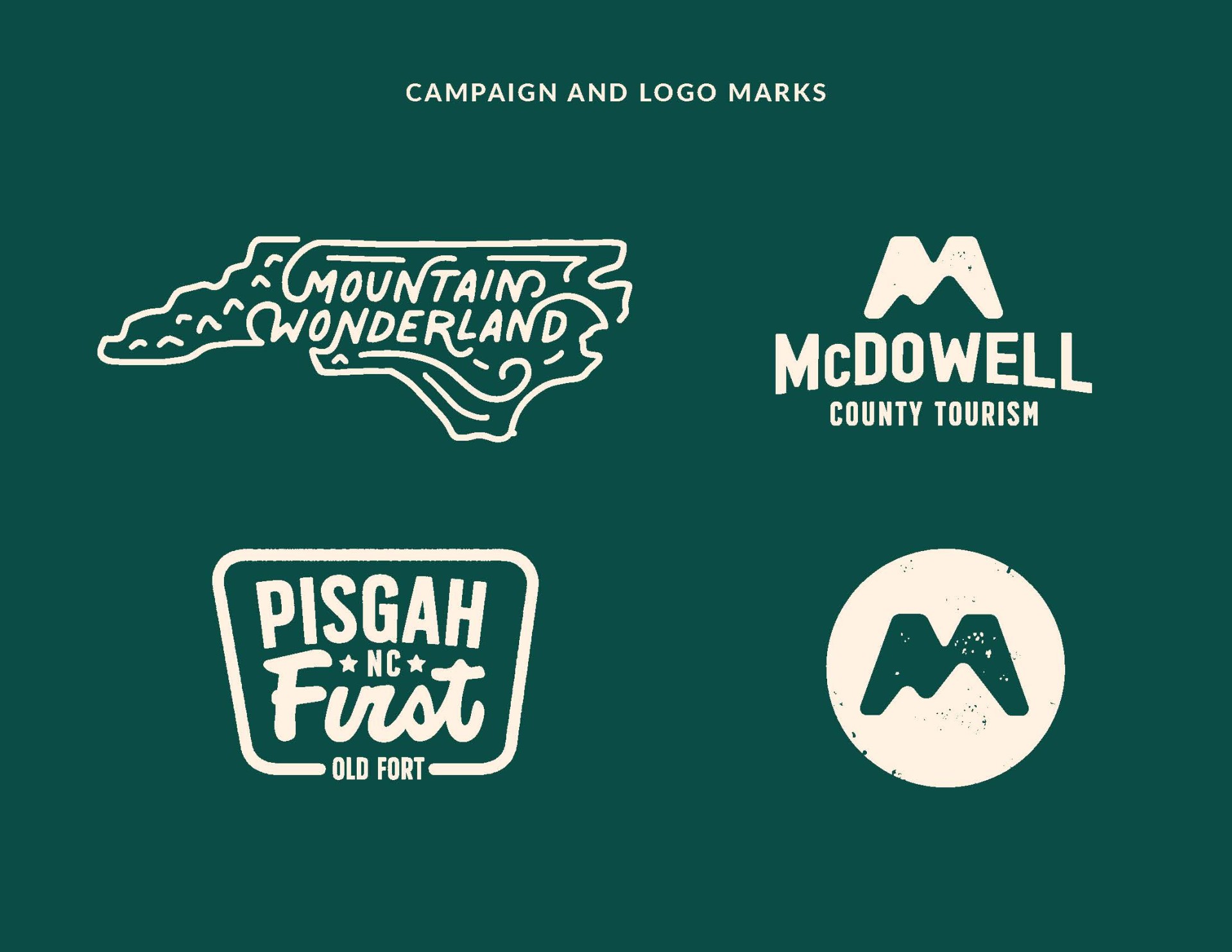 Mountain Wonderland brand campaign logo marks.