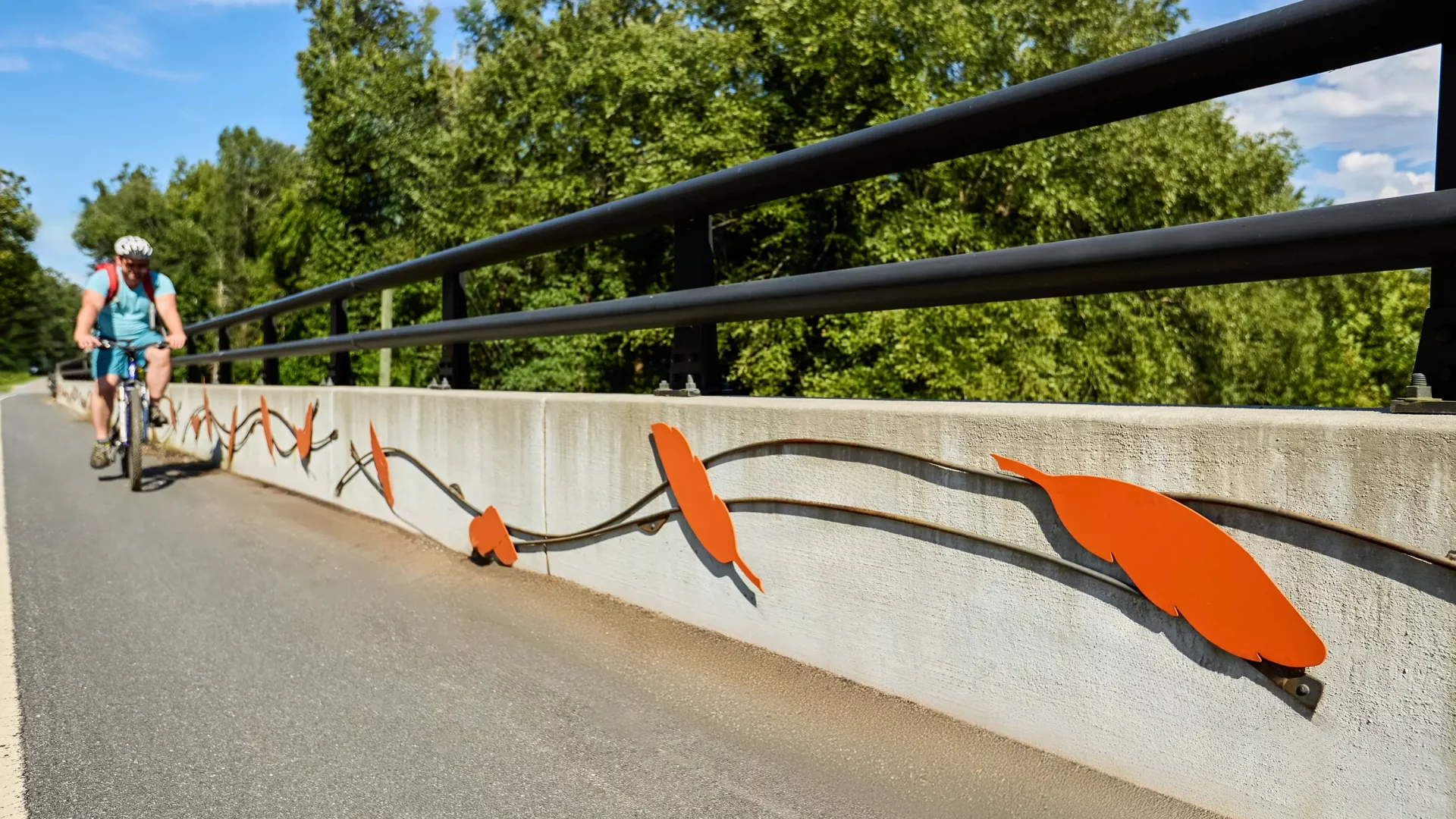 Fonta Flora State Trail bridge elements.