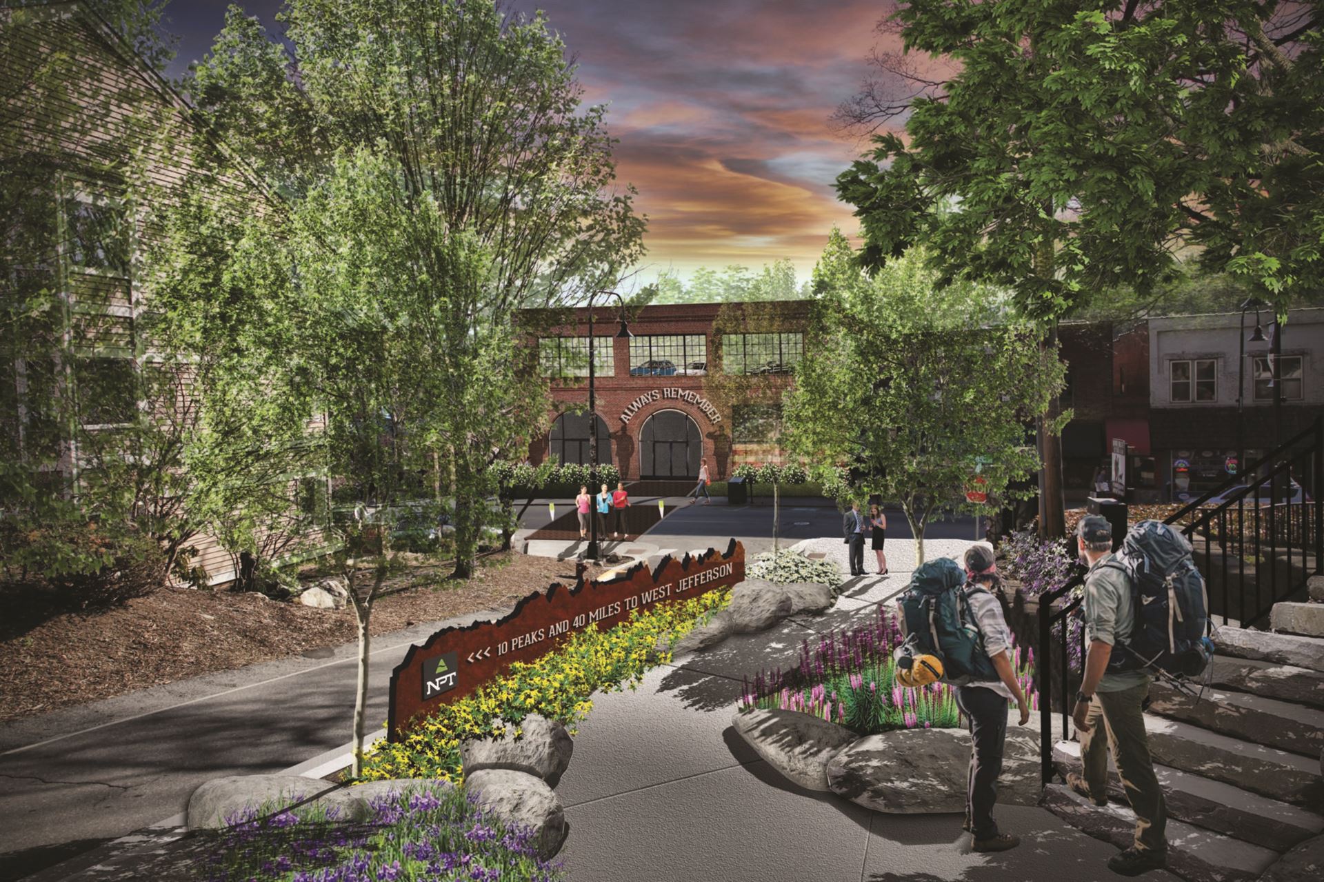 The Grand Blvd rendering for the Northern Peaks Trail plan.