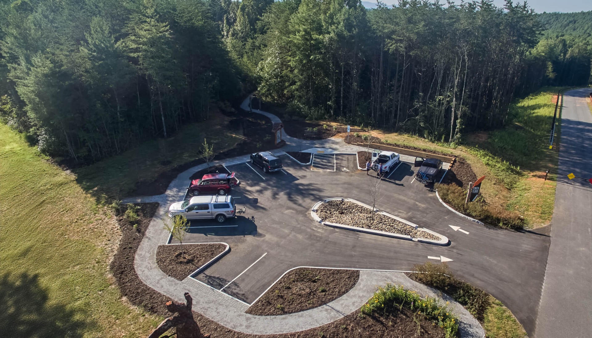 Fonta Flora State Trail parking lot.