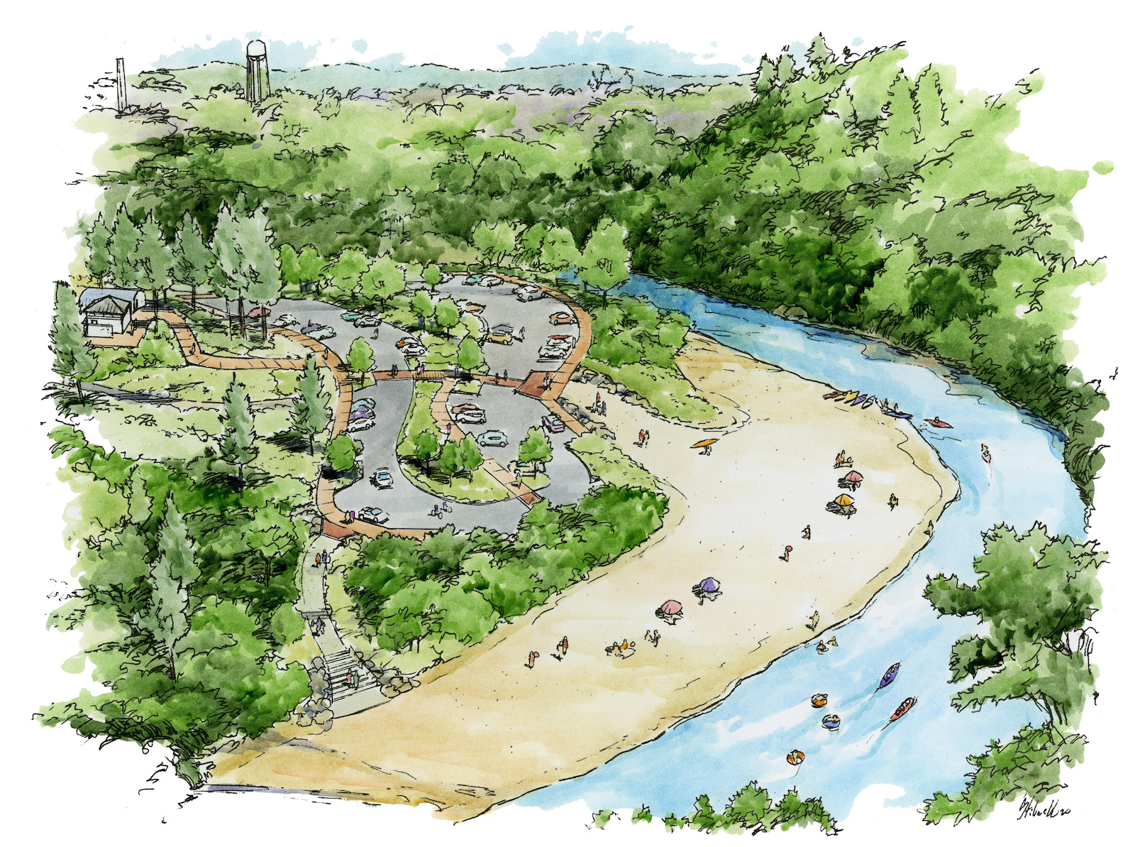 Park diagram from greenway plan