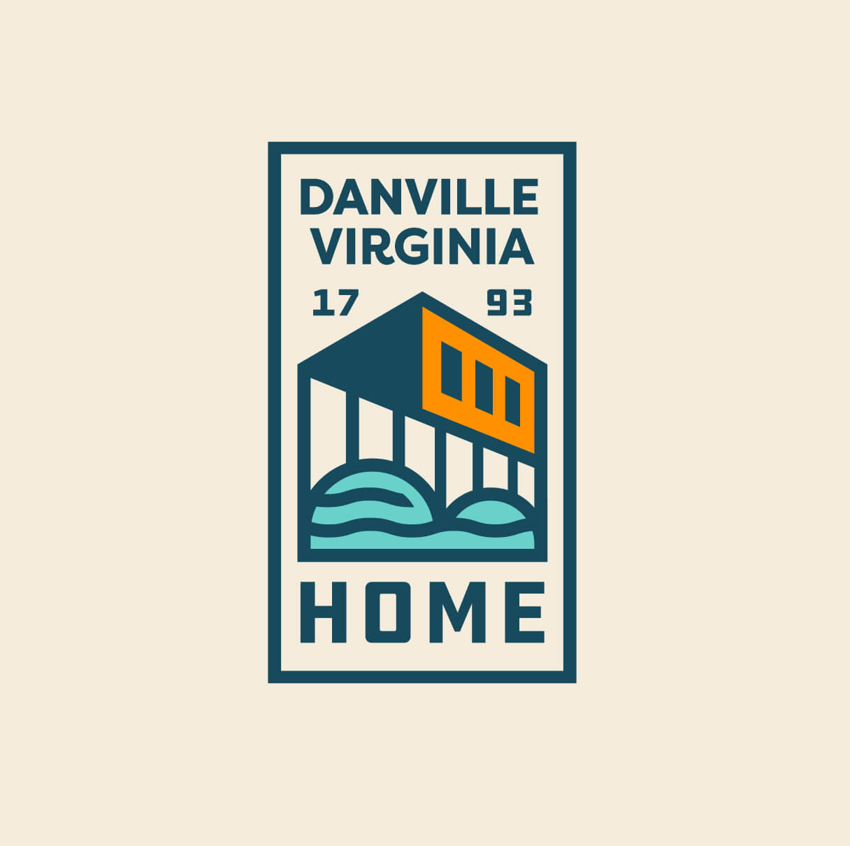 The banner lockup in the Danville, VA visual identity.