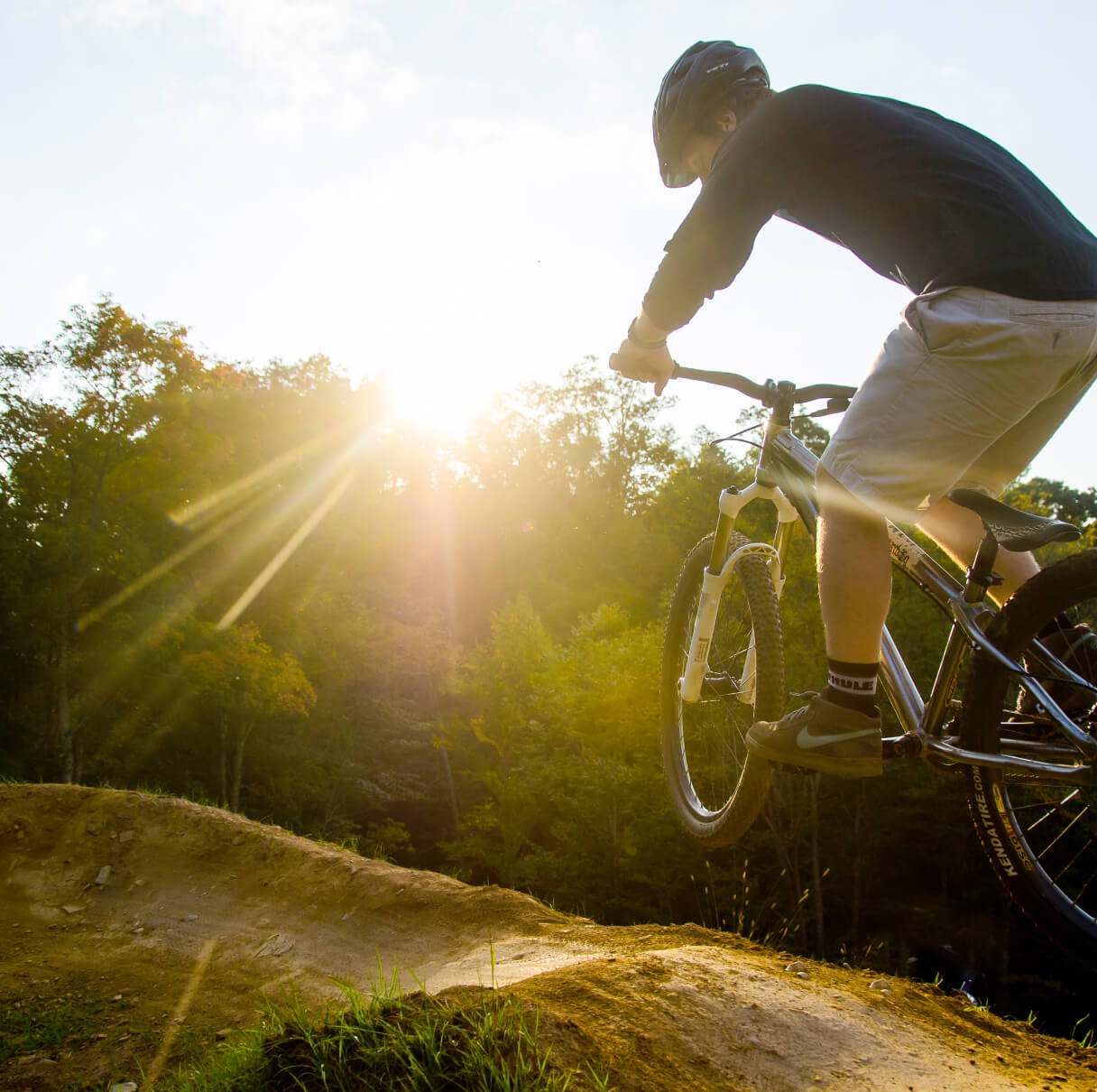 Rocky Knob Park bicyclist jump.