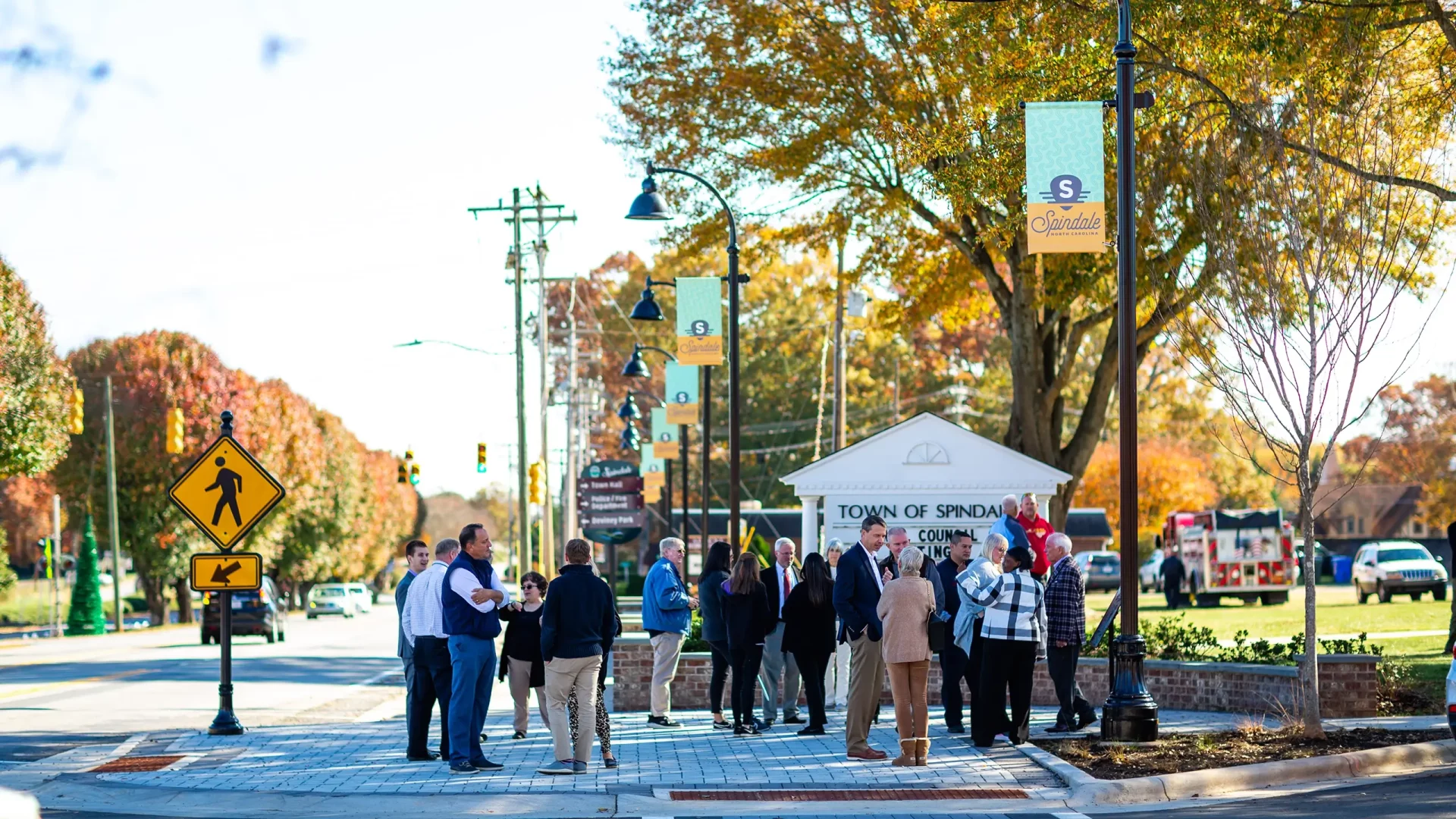 Spindale Streetscape public engagement crosswalk.