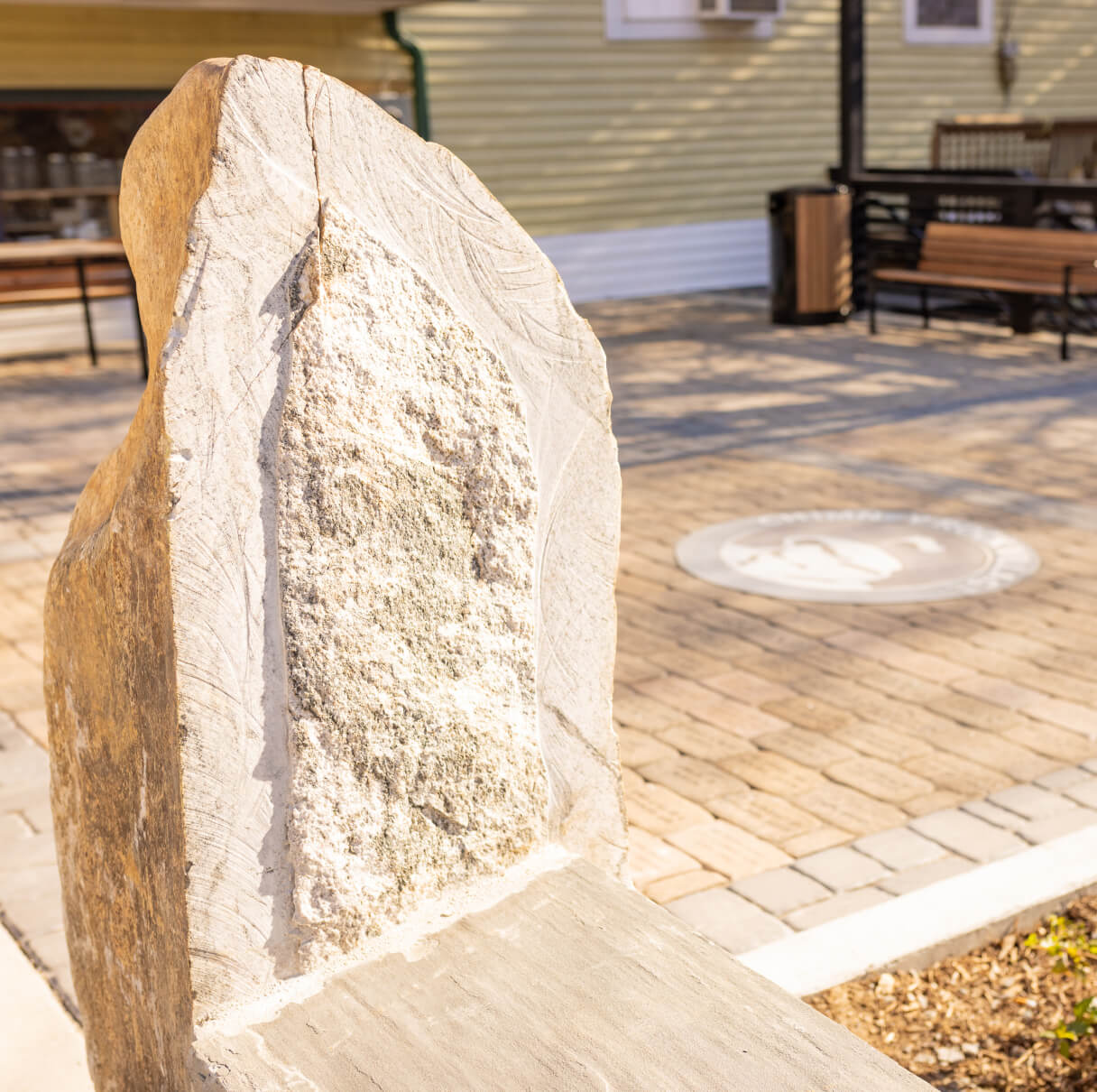 Chimney Rock Village Streetscape built rock.