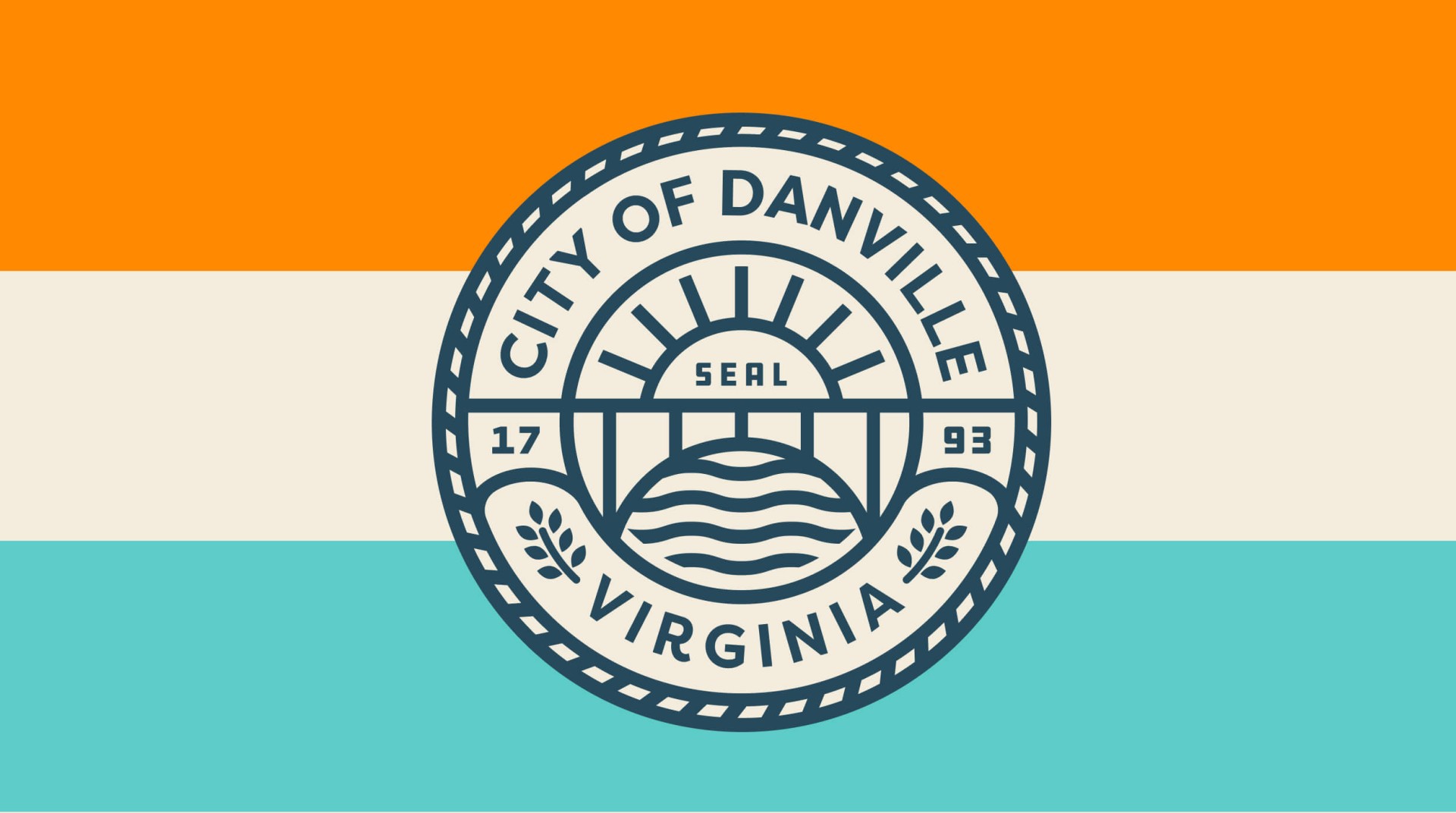 The Danville, VA city seal.