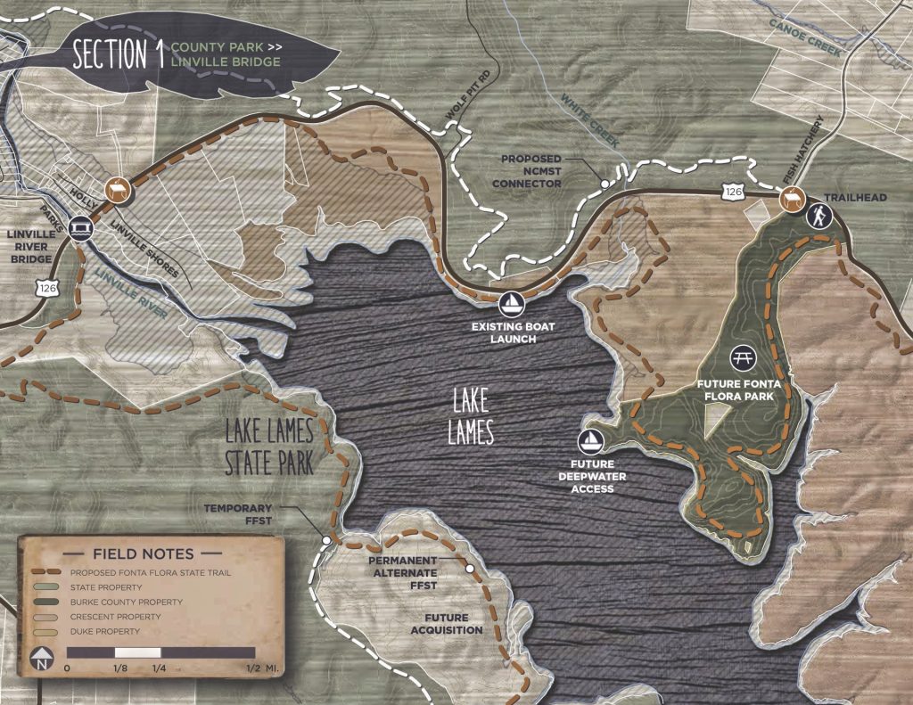 Fonta Flora State Trail section one plan.