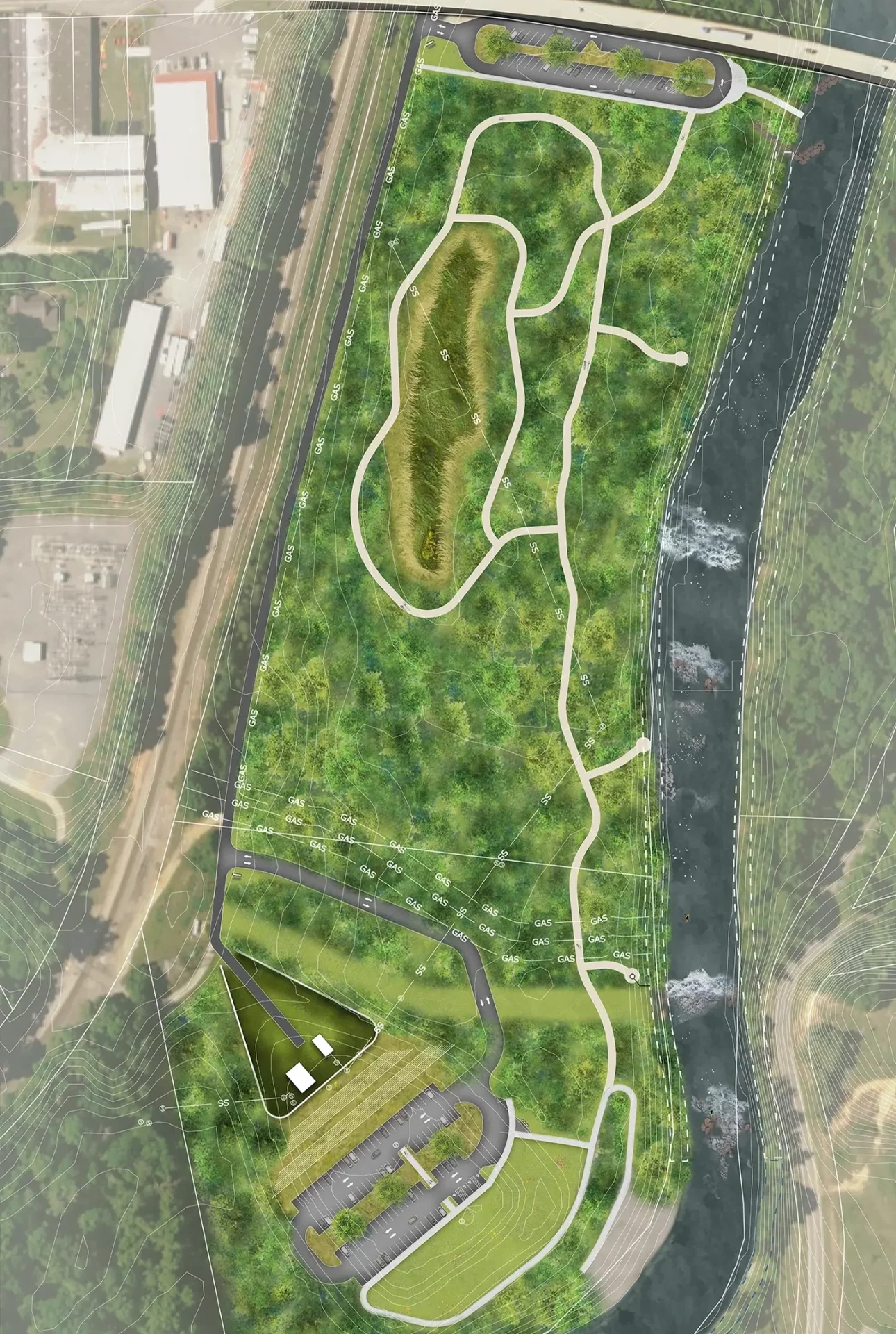 Madison River Park plan overview.